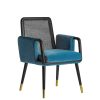 fauteuil Sladki velours bleu