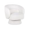 Fauteuil pivotant Senna-design-fourrure-blanche-majdeltier Fauteuil pivotant Senna
