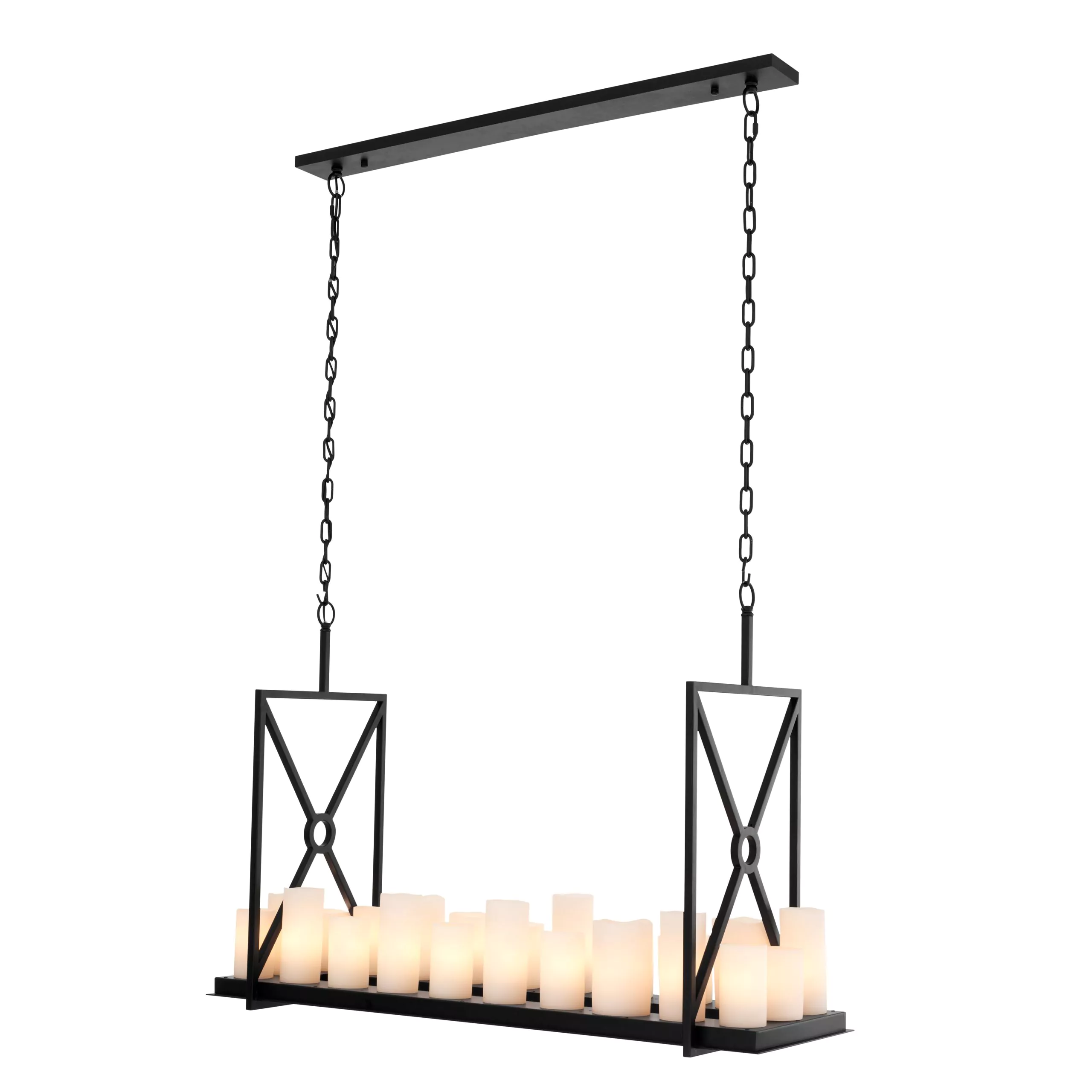 lustre-majdeltier Lustre Commodore Rectangulaire Noir