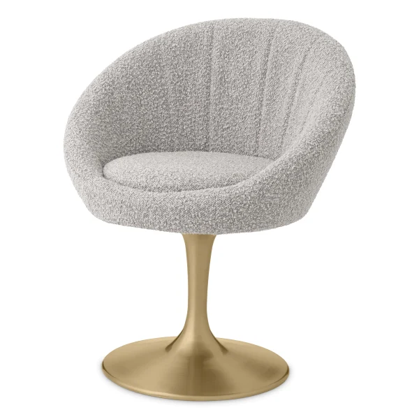 Chaise pivotante O'NEILL bouclé gris