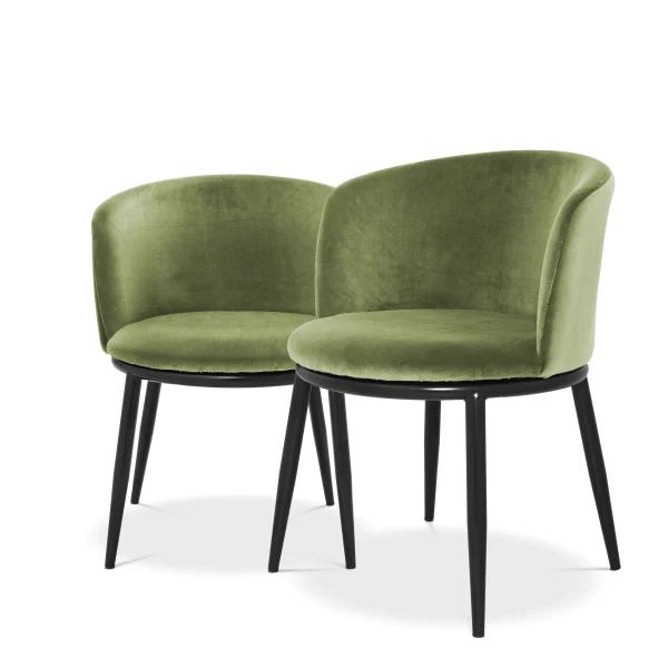 Chaises Filmore vert clair set de 2