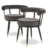 Chaises Vico gris foncé set de 2