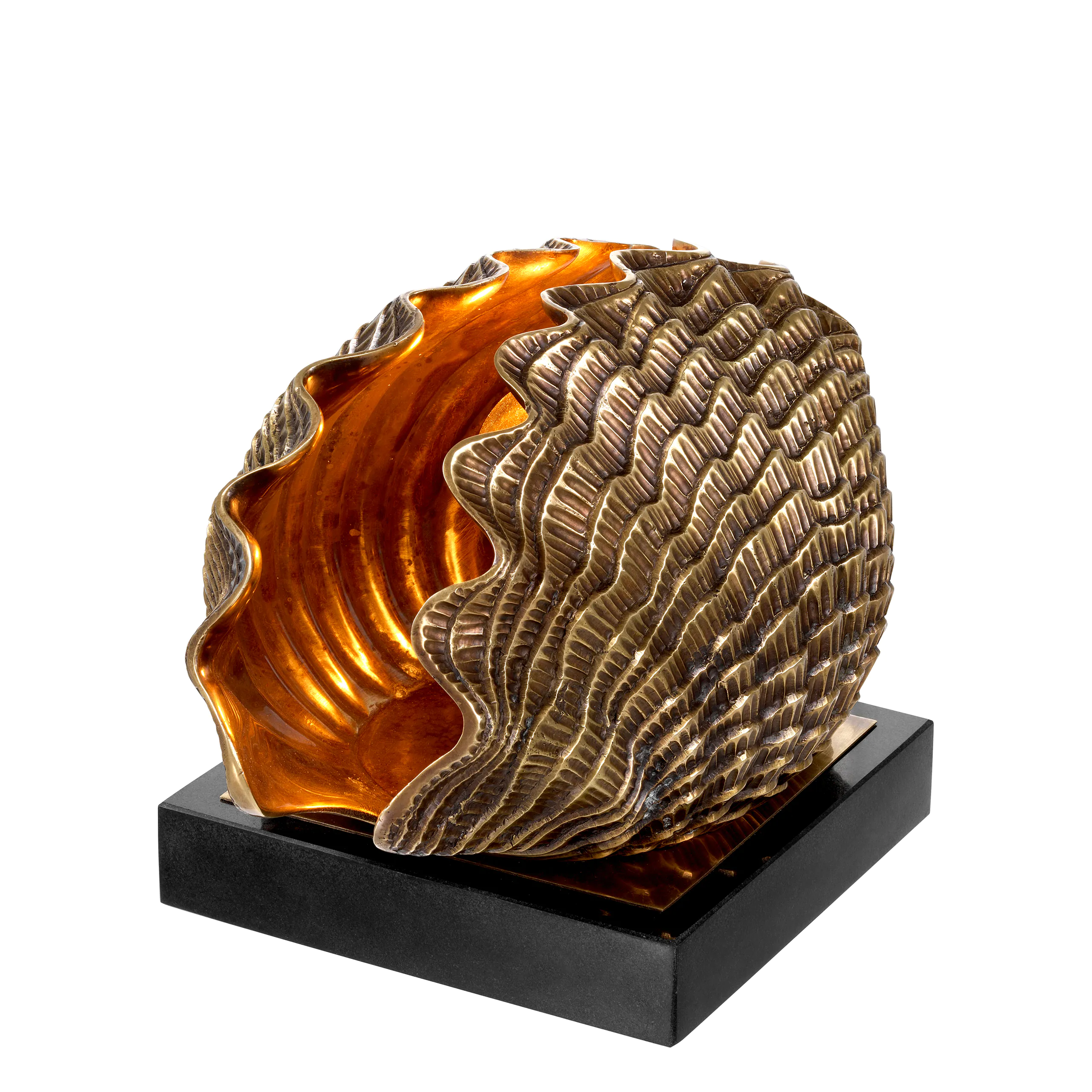 lampe-coquillage-laiton-majdeltier Lampe à Poser Coquillage Burbank