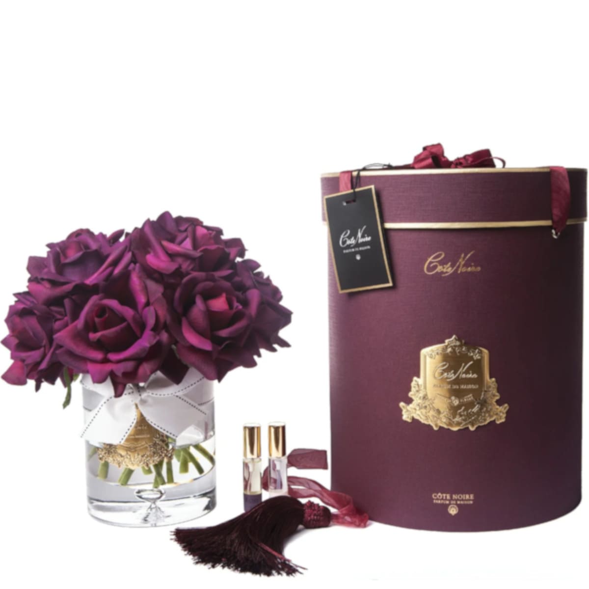 Coffret De Luxe - Grand Bouquet De Roses Rouges-cote-noire-majdeltier-ideal-cadeau-chic-original-decoratif Grand Bouquet De Roses Rouges