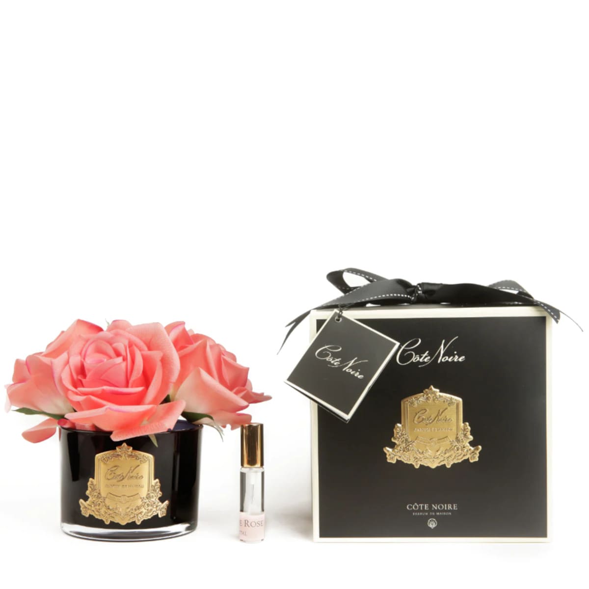 Côte Noire Bouquet De 5 Roses Pêches Blanches Parfumées Côte Noire Bouquet De 5 Roses Pêches Blanches