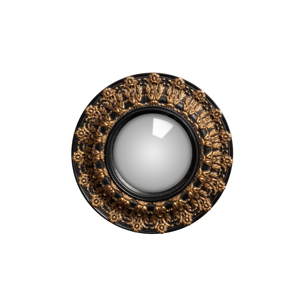 Miroir Noir Rosace Cuivree
