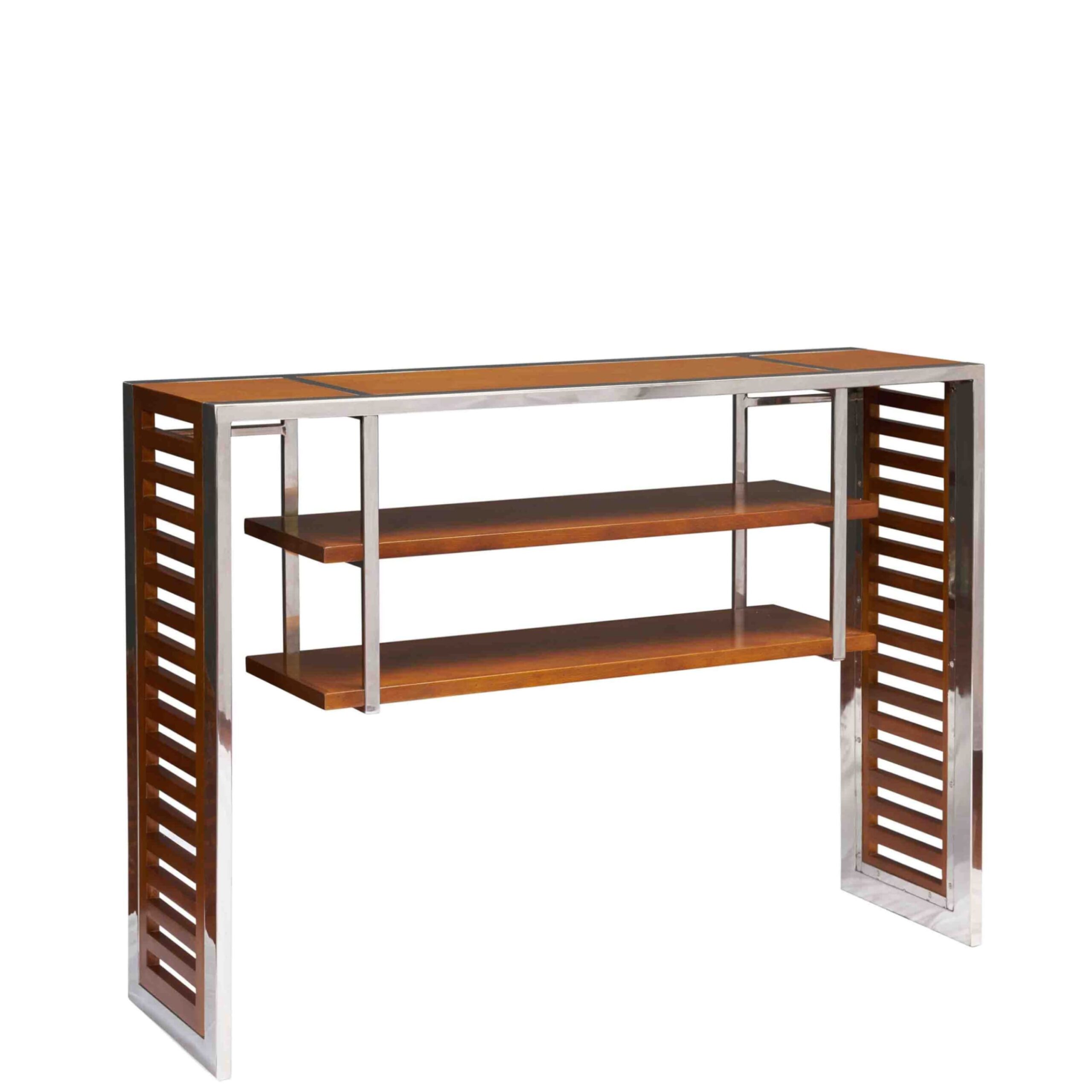 console-lincoln-chrome-bois-majdeltier Console Lincoln