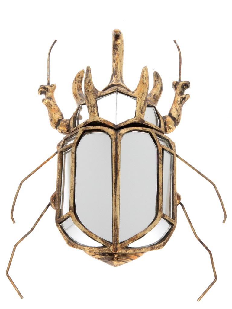 miroir-majdeltier-scarabé Scarabée rhinocéros mural et miroirs