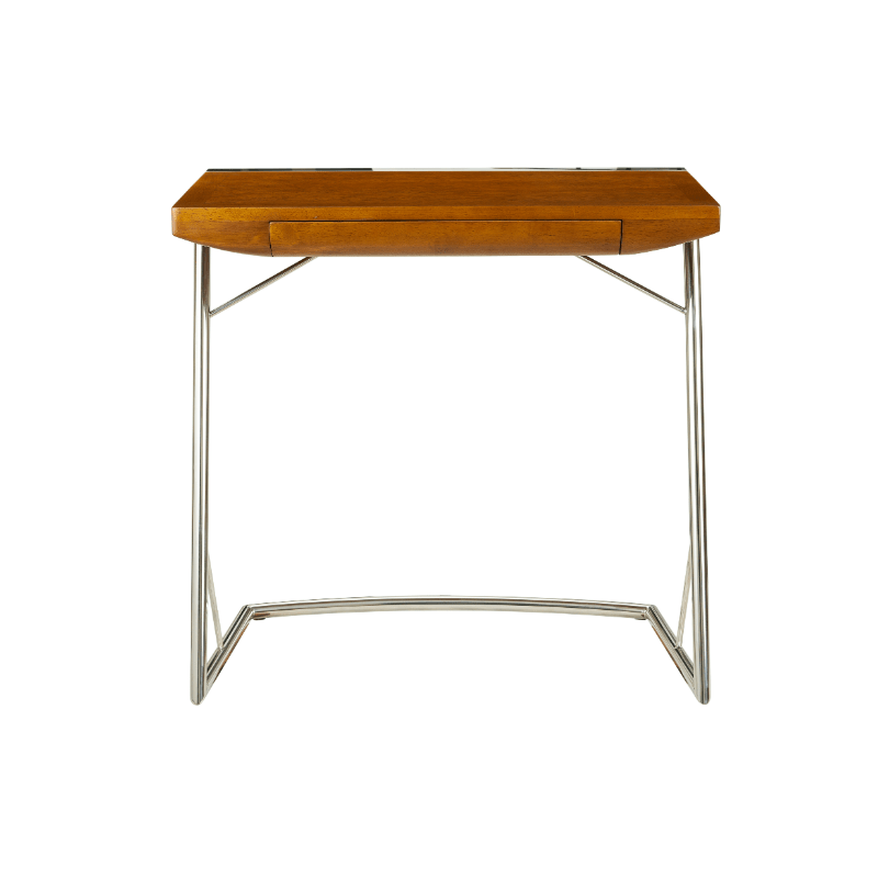 petit-bureau-stan-bois-chrome-tubulaire-majdeltier-3 petit bureau stan bois chrome tubulaire majdeltier 3