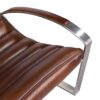 ixcl57v01-Fauteuil-biarritz-madrid-cuir-vintage-chrome-design-majdeltier-4 Détail du cuir pleine fleur brun patiné à la main du fauteuil Biarritz