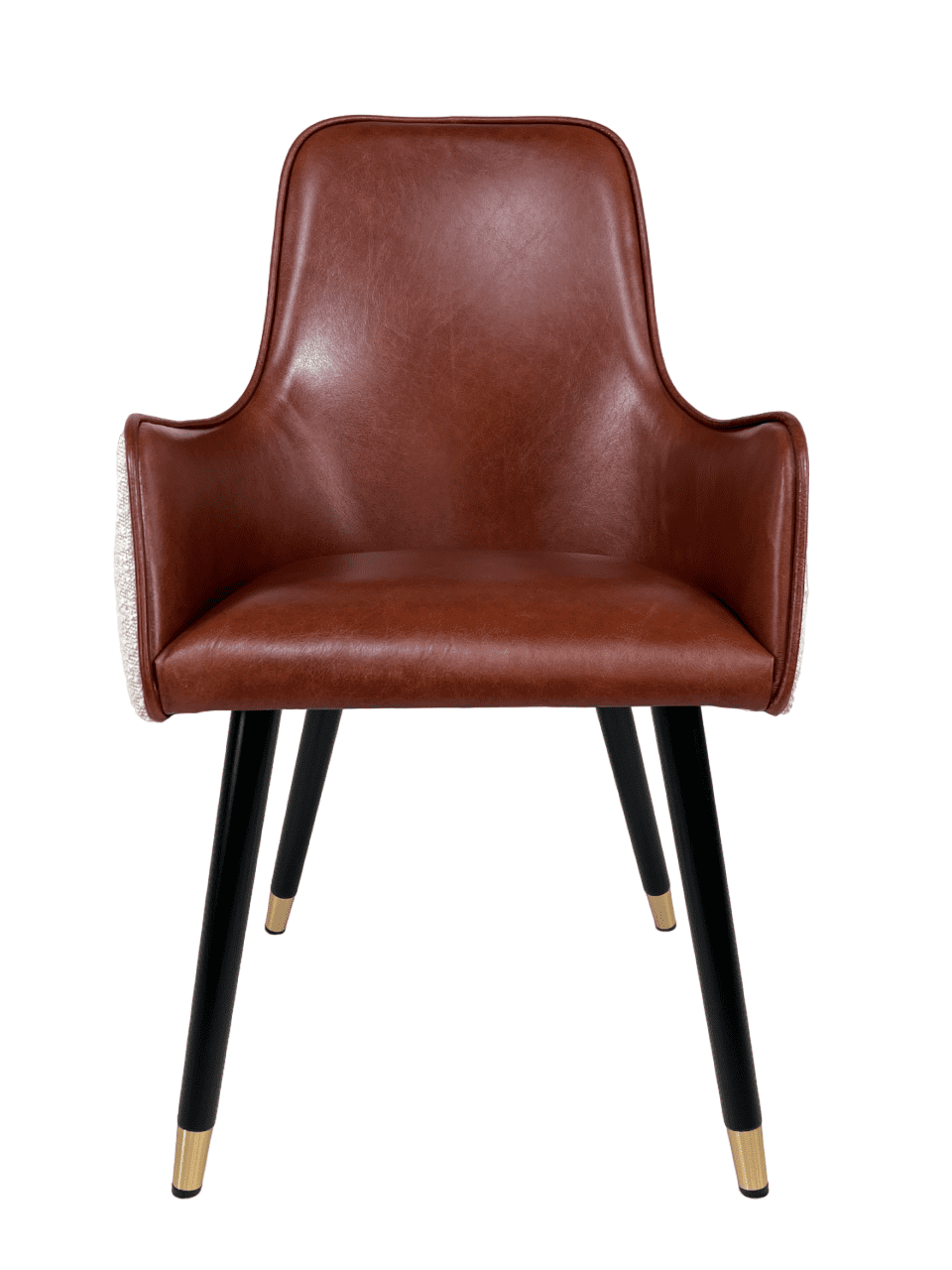 3-d chaise Verlaine en cuir et tissu