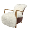 Fauteuil Balmat cuir et mouton majdeltier