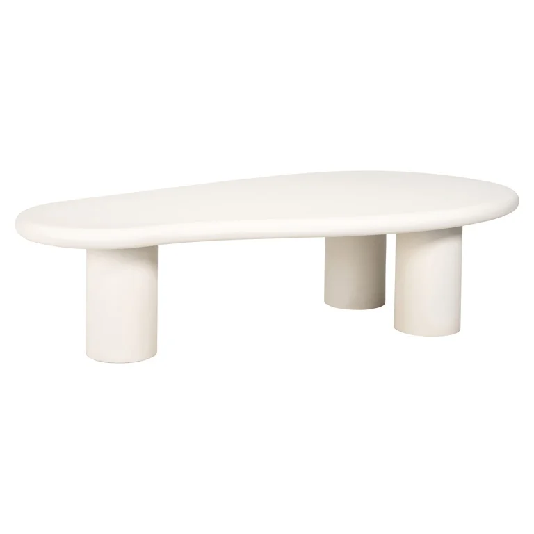 table-basse-organique-tripode-forme-galet-blanche-majdeltierblanche-majdeltier Table basse organique tripode