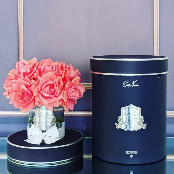 Coffret De Luxe – Grand Bouquet De Roses Pêches