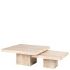 Tables Basses En Travertin carrées Tables Basses En Travertin