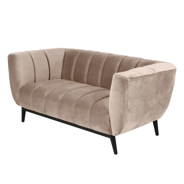 Canapé Amaro Beige 2 Places En Velours