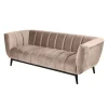 canapé-beige-majdeltier Canapé Amaro Beige 3 Places En Velours