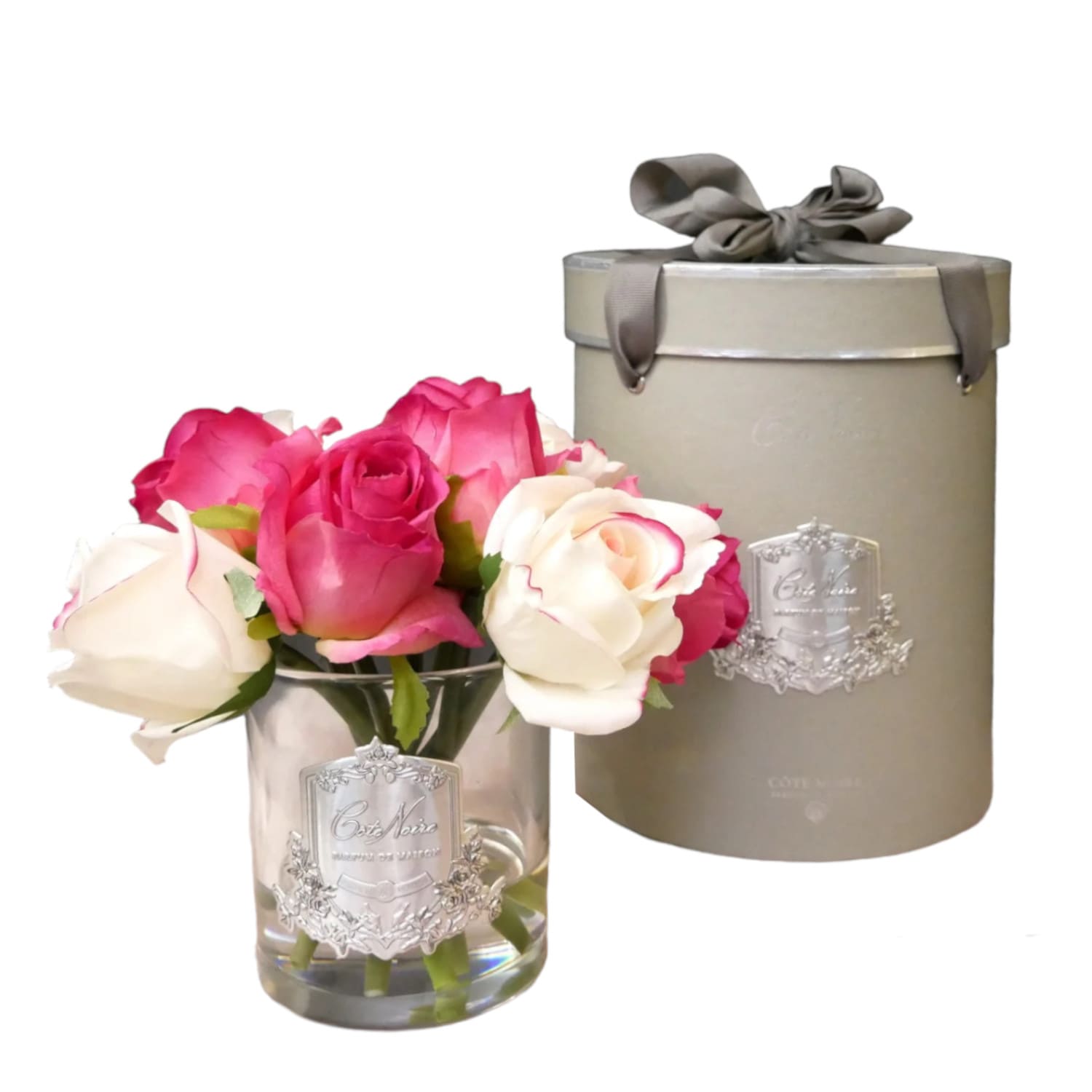 bouquet de 9 roses mix transparent majdeltier Côte Noire Bouquet de 9 Roses Multicolores Parfumées