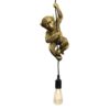 suspension-singe-chip-or-werns-singe-suspendu suspension luminaire singe doré suspendu au cable de l'ampoule