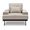 fauteuil-beige-gris-majdeltier Fauteuil Yoko En Velours Côtelé