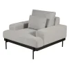 fauteuil-gris-majdeltier Fauteuil Yoko gris clair En Velours Côtelé
