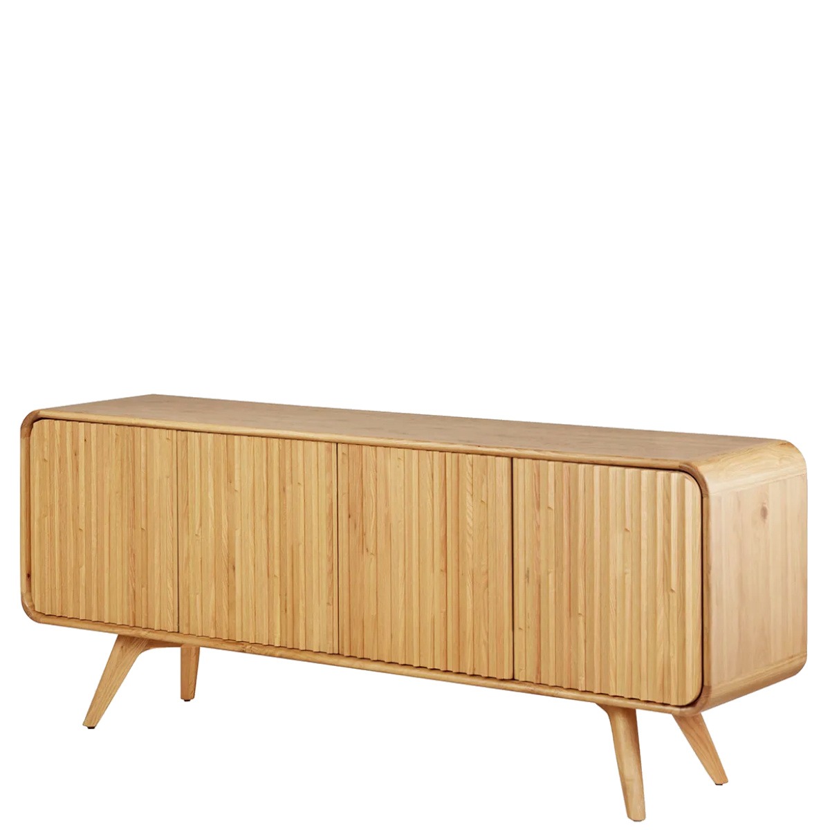 Buffet arrondi 4 portes chene naturel majdeltier 4