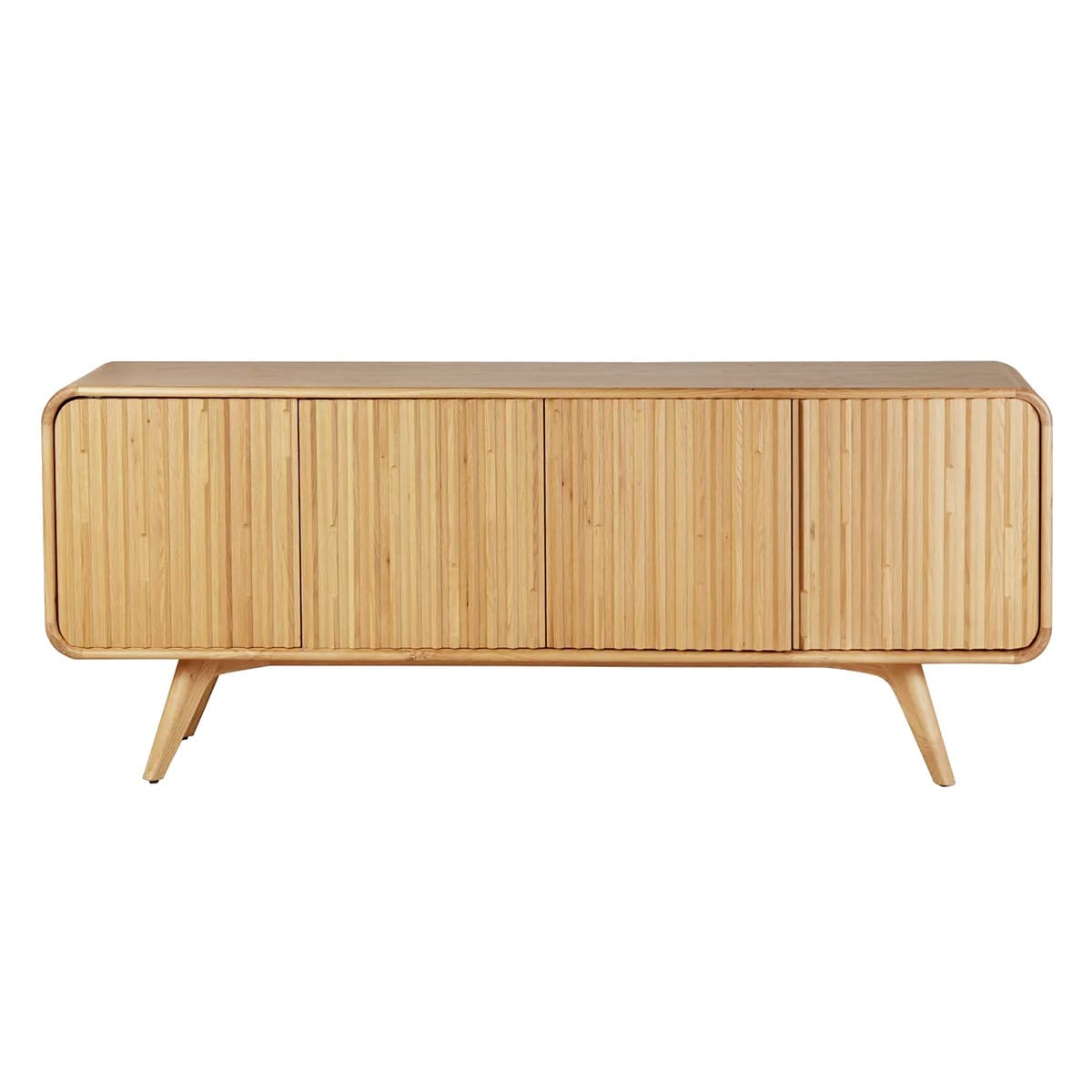 Buffet arrondi 4 portes chene naturel majdeltier