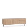 Meuble tv Dald 160 cm Meuble tv Dald 160 cm 2 portes 3 tiroirs naturel