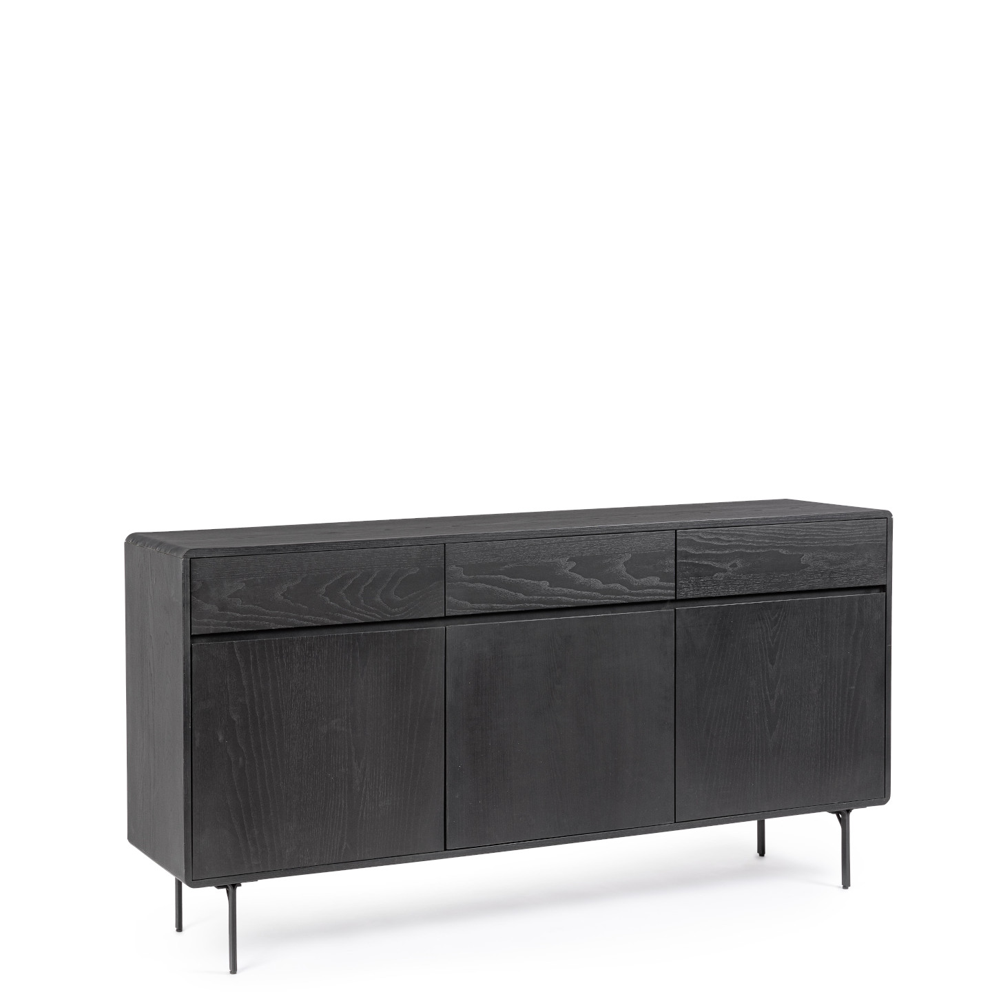 Buffet Dald Noir Buffet Dald noir 3 portes 3 tiroirs