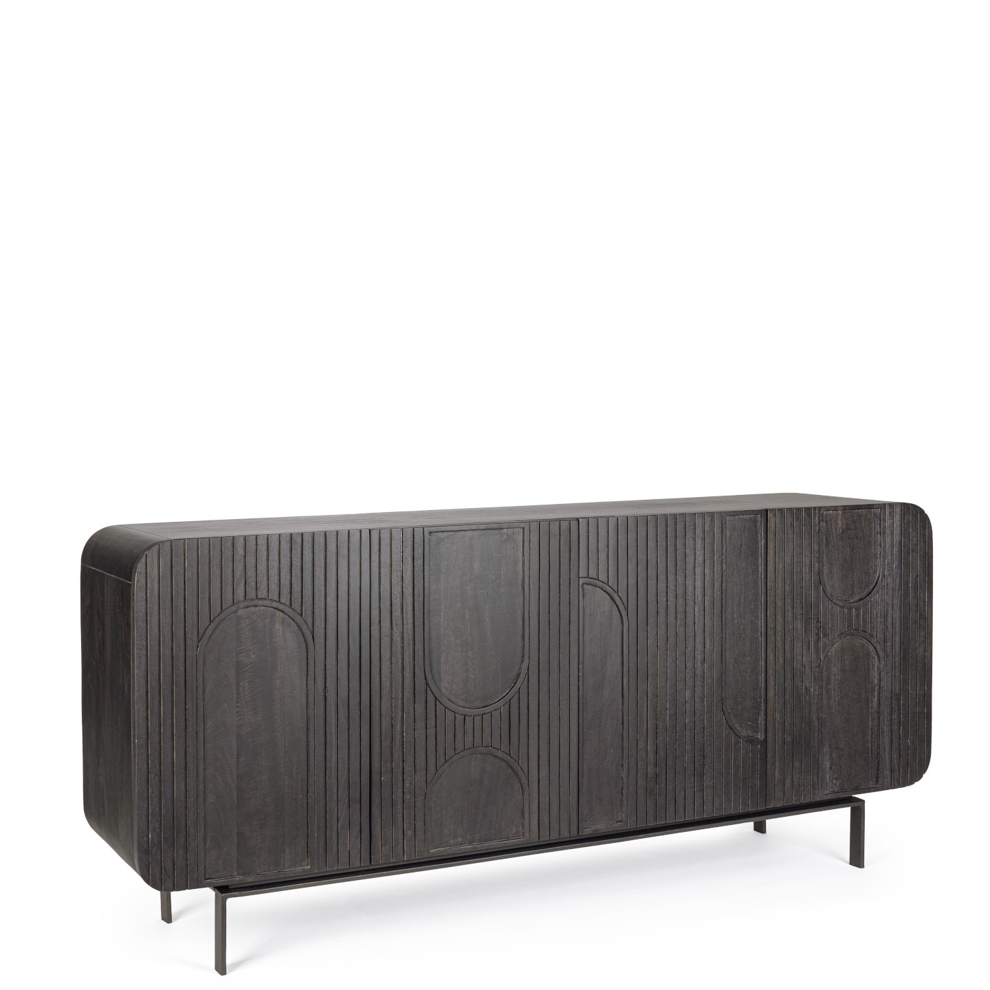 Buffet Oria noir 4 portes