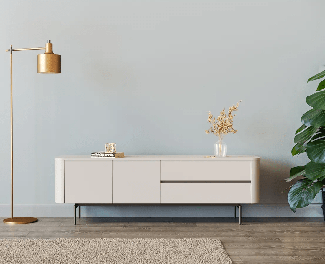 meuble tv silhouette angles arrondis design majdeltier