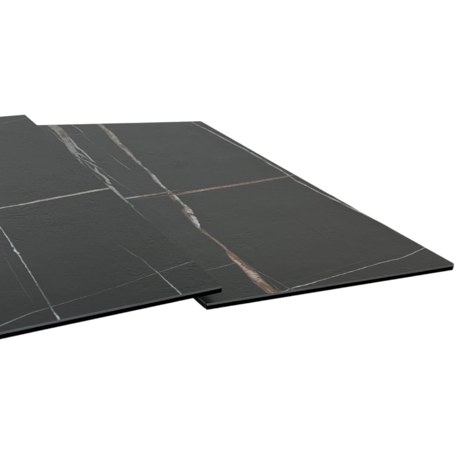 table de repas extensible céramique sur verre trempé majdeltier plateau de table de repas céramique sur verre trempé marbre noir