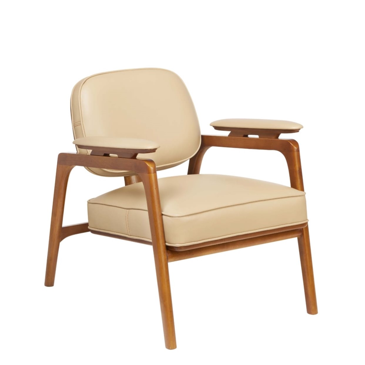 fauteuil alta cuir beige