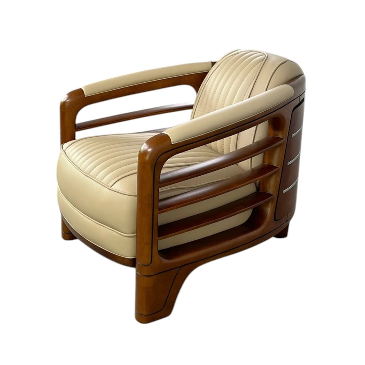 Fauteuil Club Biarritz Cuir beige-majdeltier-3 Fauteuil Club Biarritz Cuir beige majdeltier 3