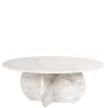 Table Basse Holmes Marbre blanc ronde 3 Table Basse Holmes Marbre 90Ø