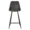Tabouret snack darius daim gris fonçé Tabouret snack darius daim gris fonce