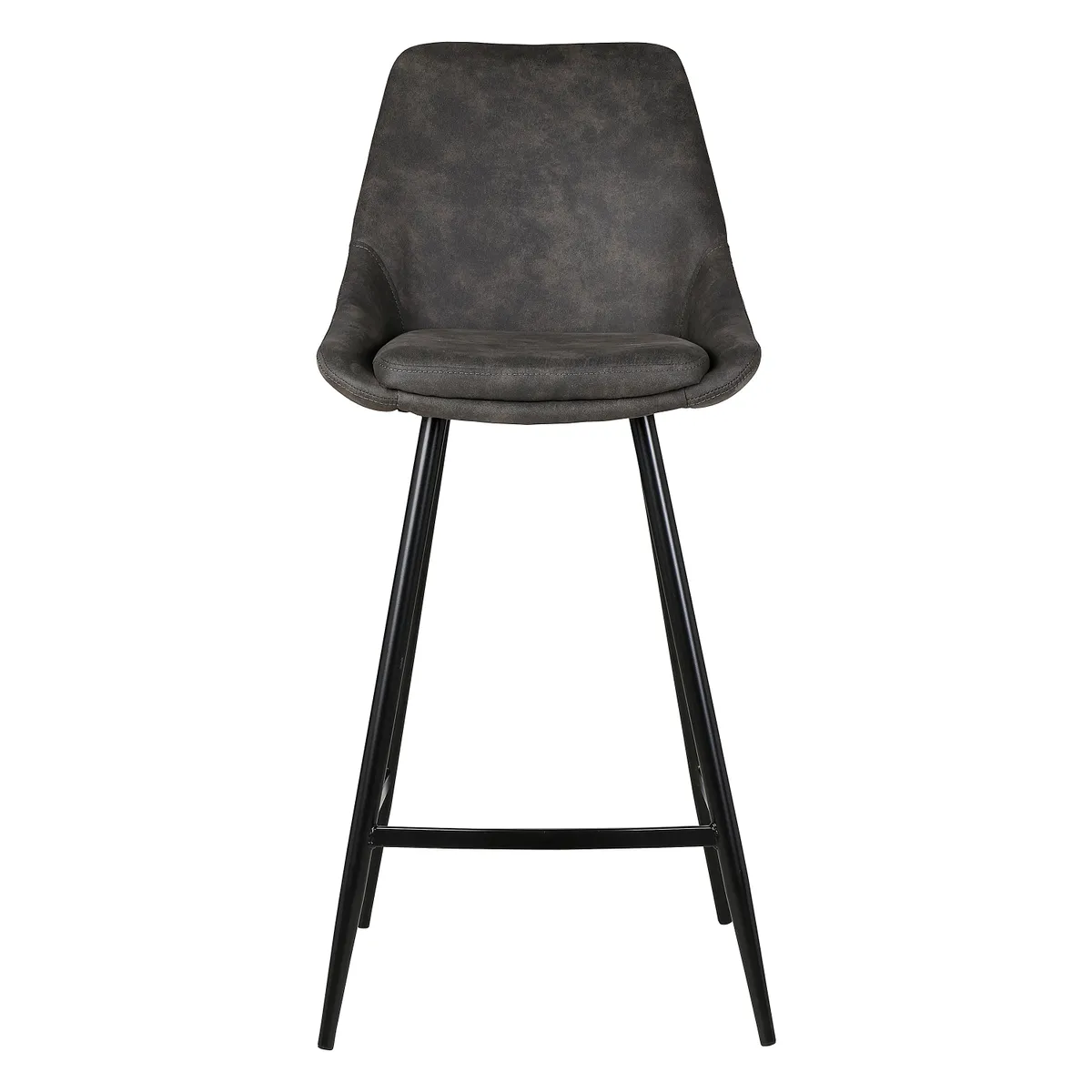Tabouret snack darius daim gris fonçé Tabouret snack darius daim gris fonce