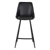 Tabouret snack darius simili cuir noir Tabouret snack darius simili cuir noir
