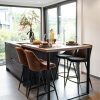 Tabouret snack darius velours chocolat 1 Tabouret snack darius velours chocolat 1
