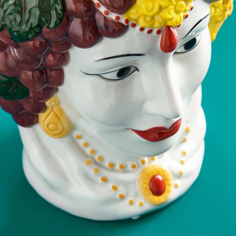 Vase décoratif Isabetta multicolore téte de maure 5 Vase decoratif Isabetta multicolore tete de maure 5