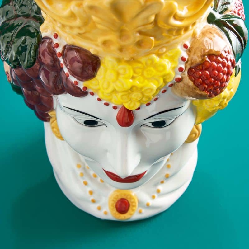 Vase décoratif Isabetta multicolore téte de maure 6 Vase decoratif Isabetta multicolore tete de maure 6