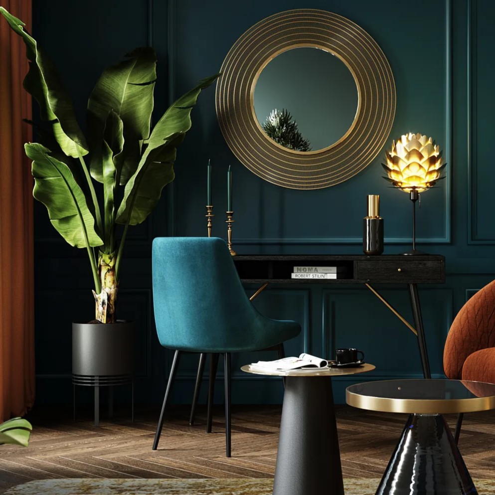 chaise darius velours bleu 1 chaise darius velours bleu 1