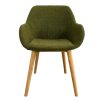 chaise maggie tissu bouclé vert accoudoirs chaise maggie tissu boucle vert accoudoirs