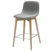 tabouret snack Balina gris clair piétement bois clair tabouret snack Balina gris clair pietement bois clair