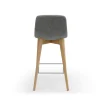 tabouret snack Balina gris clair piétement bois clair 3 tabouret snack Balina gris clair pietement bois clair 3