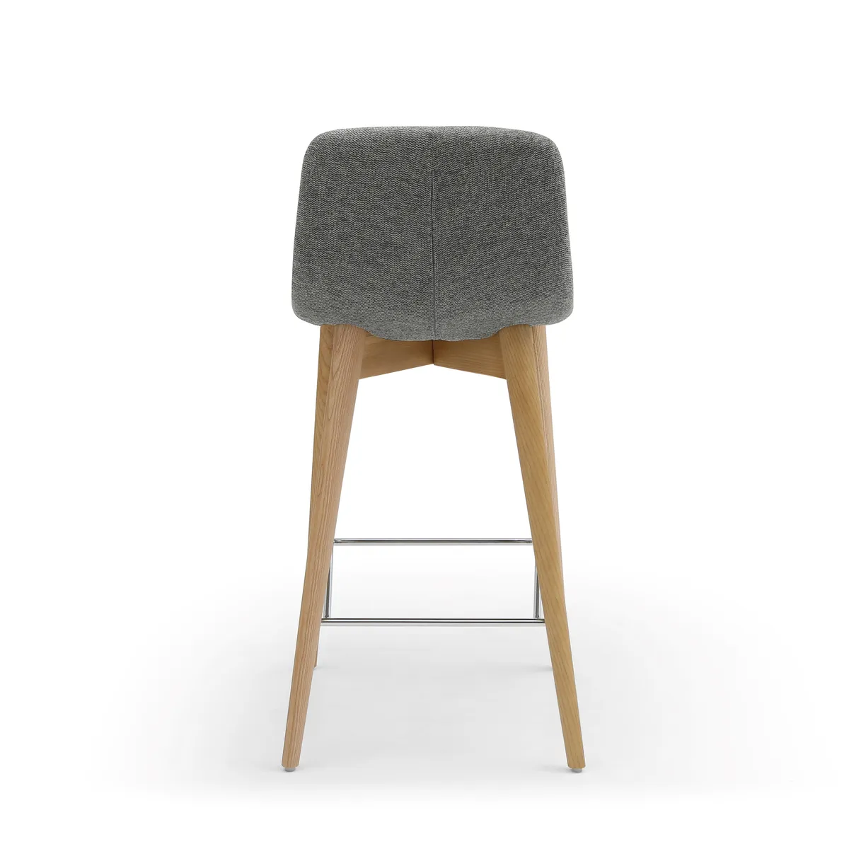 tabouret snack Balina gris clair piétement bois clair 3 tabouret snack Balina gris clair pietement bois clair 3