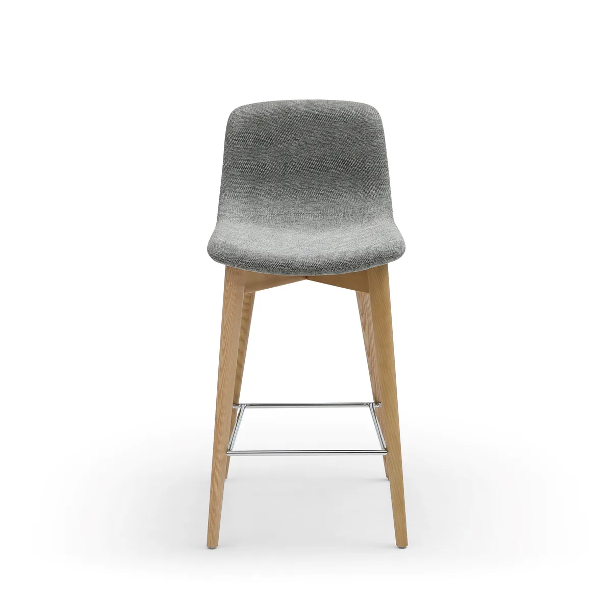 tabouret snack Balina gris clair piétement bois clair 4 tabouret snack Balina gris clair pietement bois clair 4