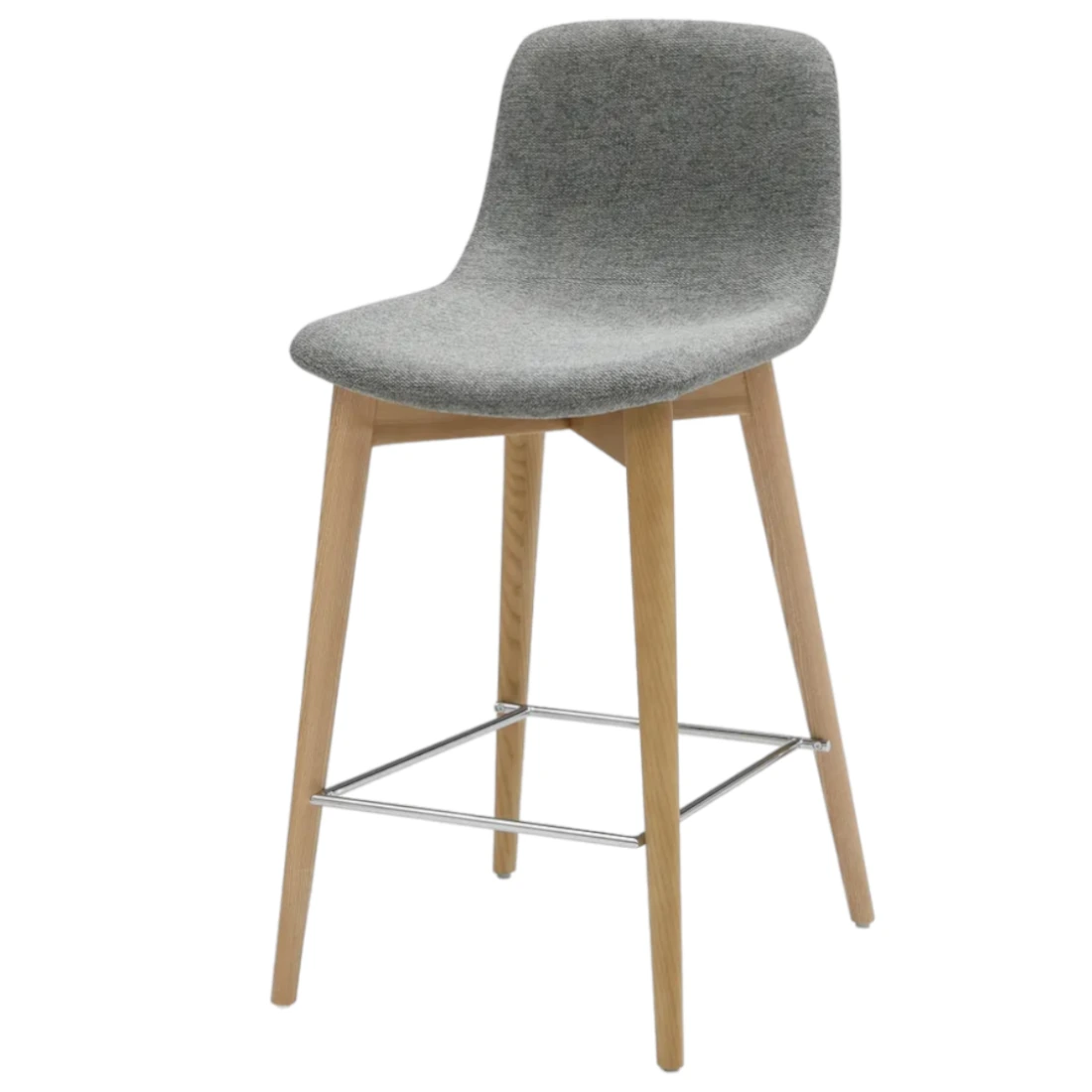 tabouret snack Balina gris clair piétement bois clair tabouret snack Balina gris clair pietement bois clair