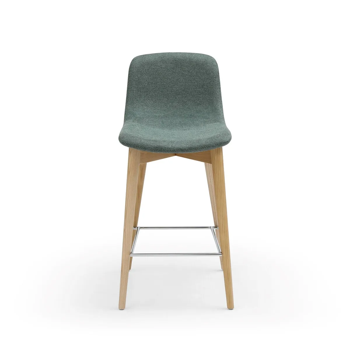 tabouret snack Balina vert agave piétement bois clair 4 tabouret snack Balina vert agave pietement bois clair 4
