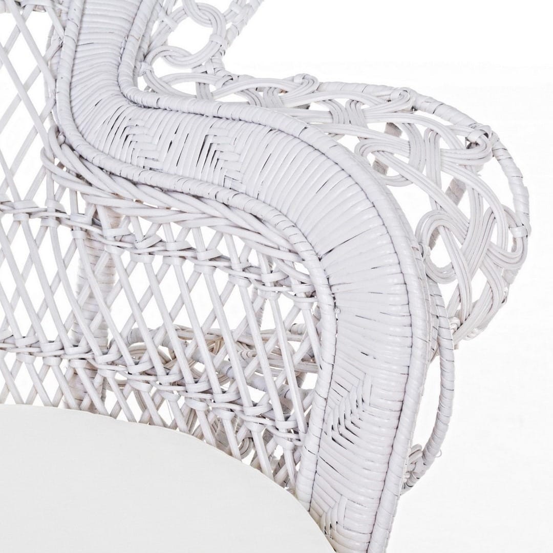 Fauteuil Emmanuelle En Rotin blanc 5 Fauteuil Emmanuelle En Rotin blanc 5